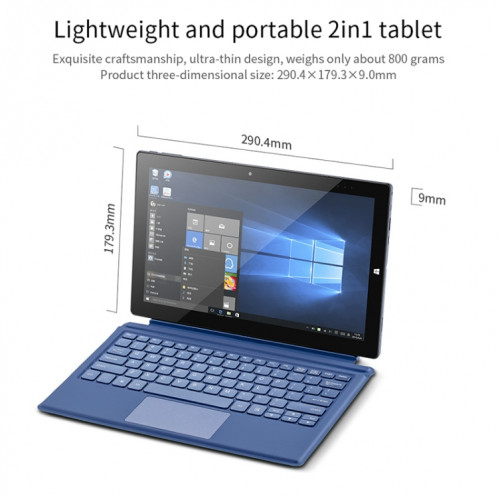 PiPO W11 Tablette PC 2 en 1, 11,6 pouces, 8 Go + 128 Go + 256 Go SSD, Windows 10, Intel Gemini Lake N4100 Quad Core jusqu'à 2,4 GHz, avec clavier et stylet, prise en charge WiFi double bande et Bluetooth et carte Micro SP03951720-015