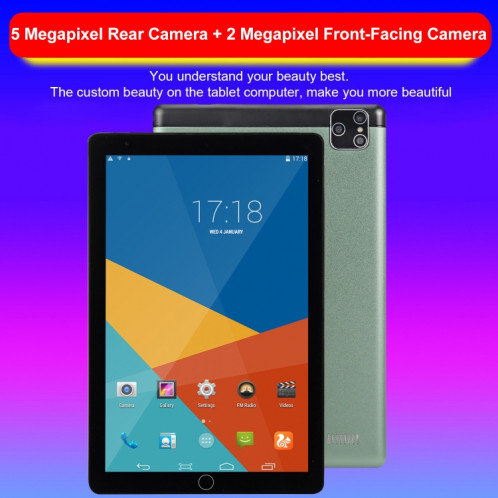 BDF P8 3G Téléphone Tablet PC, 8 pouces, 2GB + 32GB, Android 9.0, MTK8321 OCTA CORE CORTEX-A7, Support Dual Sim & Bluetooth & WiFi & GPS, Plug UE (Noir) SB564B1610-013
