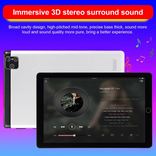 BDF P8 3G Téléphone Tablet PC, 8 pouces, 2GB + 32GB, Android 9.0, MTK8321 OCTA CORE CORTEX-A7, Support Dual Sim & Bluetooth & WiFi & GPS, Plug UE (Noir) SB564B1610-013