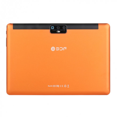 BDF H1 3G Tablet Tablet PC, 10,1 pouces, 2GB + 32GB, Android 9.0, MTK8321 OCTA CORE CORTEX-A7, Support Dual Sim & Bluetooth & WiFi & GPS, Plug UE (Orange) SB566E171-017