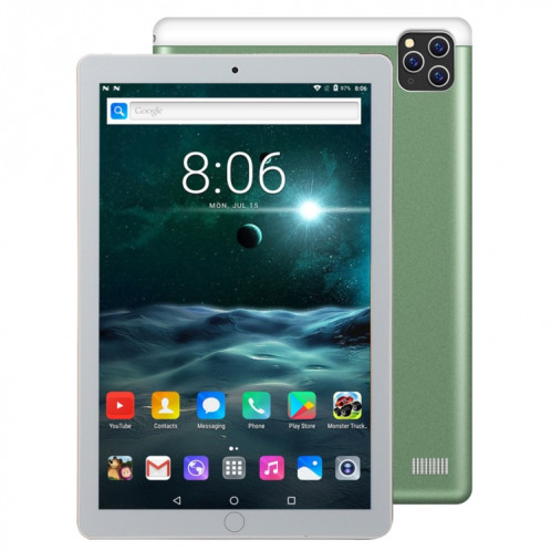 BDF A10 3G Téléphone Tablet PC, 10 pouces, 1 Go + 16 Go, Android 5.1, MTK6592 OCTA CORE CORTEX-A7, Support Dual Sim & Bluetooth & WiFi & GPS, Plug UE (Vert) SB570G1312-015