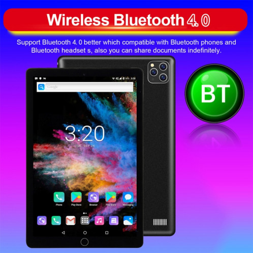 BDF A10 3G Téléphone Tablet PC, 10 pouces, 1 Go + 16 Go, Android 5.1, MTK6592 OCTA CORE CORTEX-A7, Support Dual Sim & Bluetooth & WiFi & GPS, Plug UE (Vert) SB570G1312-015