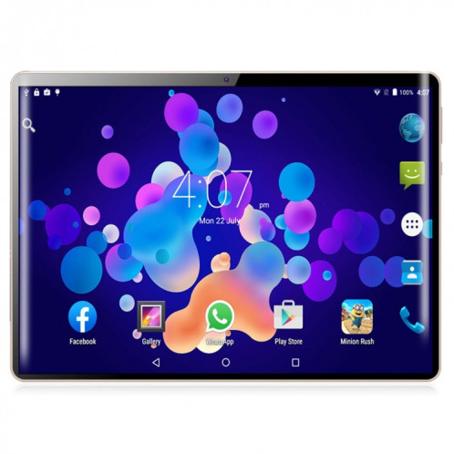 BDF K107 3G Téléphone Tablet PC, 10 pouces, 2GB + 32GB, Android 9.0, MTK8321 OCTA Core, Support Dual Sim & Bluetooth & Wifi & GPS, Plug UE (Noir) SB720B389-07