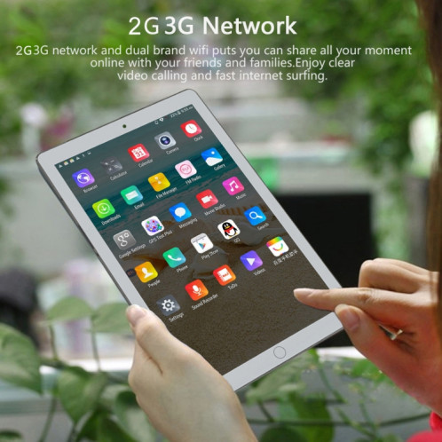 BDF P10 3G Tablet Tablet PC, 10 pouces, 1 Go + 16 Go, Android 5.1, MTK6592 OCTA Core, Support Dual Sim & Bluetooth & Wifi & GPS, Plug UE (gris) SB721H1351-07