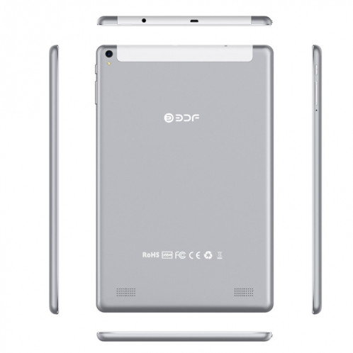 BDF P10 3G Téléphone Tablet PC, 10 pouces, 2GB + 32GB, Android 9.0, MTK8321160; OCTA Core, Support Dual Sim & Bluetooth & WiFi & GPS, Plug UE (gris) SB722H386-07