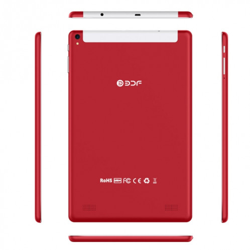 BDF P10 3G Téléphone Tablet PC, 10 pouces, 2GB + 32GB, Android 9.0, MTK8321160; OCTA Core, Support Dual Sim & Bluetooth & Wifi & GPS, Plug UE (rouge) SB722R1745-07