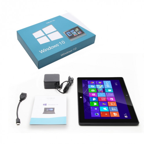 Uniwa Winpad BT301 Tablet PC, 10,1 pouces, 4 Go + 64 Go, Windows 10 Home, Intel Gemini Lake N4120 Quad Core, support WiFi & BT & HDMI & OTG, clavier non inclus, US Plug (noir) SU753B683-07