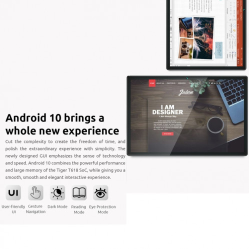  Bmax maxpad i10 Plus, 10,1 pouces, 4 Go + 128 Go, Android 10 OS UNISOC T618 Octa Core 2.0 GHz, support Face Unlock / Dual Sim / TF Card, réseau: 4G, plug (Space Gray) SB67EU798-07