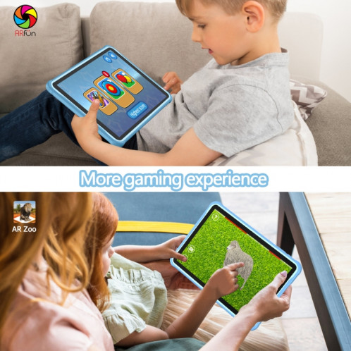 Tablette Pritom K10 pour enfants, 10,1 pouces, 2 Go + 32 Go, Processeur quadricœur Android 10 Unisoc SC7731E, prise en charge des appels téléphoniques WiFi/3G 2,4 G, version globale avec Google Play (bleu) SP782L1461-07