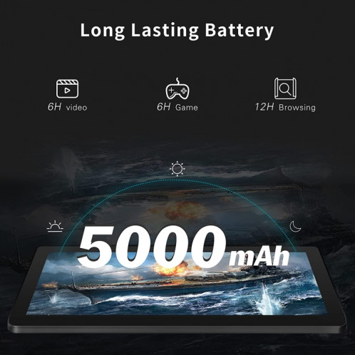 Tablette PC Qunyico Y10, 10,1 pouces, 2 Go + 32 Go, Processeur quadricœur Android 10 Allwinner A100, prise en charge WiFi/Bluetooth 2.4G, version globale avec Google Play, prise US (noir) SH798B1795-07