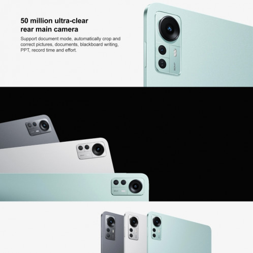 Xiaomi Pad 5 Pro, 12,4 pouces, 6 Go + 128 Go, Caméras arrière doubles, MIUI 13 Qualcomm Snapdragon 870 Octa Core jusqu'à 3,2 GHz, batterie 10000 mAh (vert) SX811G31-013