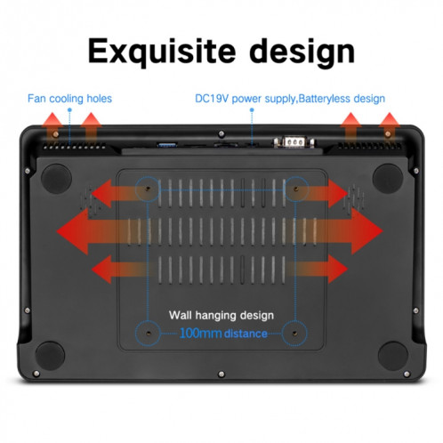 PiPo X15 Mini PC et tablette tout-en-un, 11,6 pouces, 8 Go + 180 Go SSD, Windows 10 Home Intel Core i3-5005U 2,0 GHz, prise en charge WiFi et Bluetooth et carte TF et HDMI (noir) SP815B1246-014