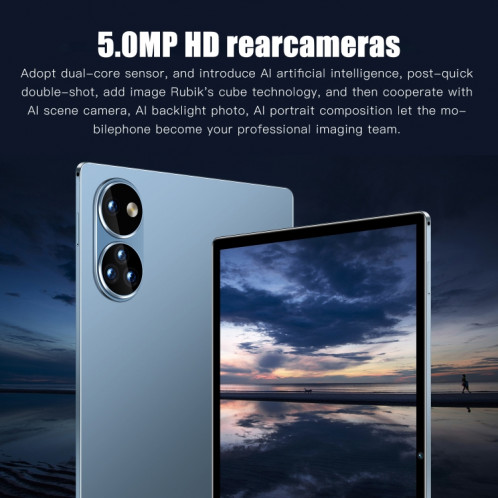 Tablette PC P10 4G LTE, 10,1 pouces, 4 Go + 32 Go, Android 8.1 MTK6750 Octa Core, prise en charge double SIM, WiFi, Bluetooth, GPS (noir) SH822B1264-015