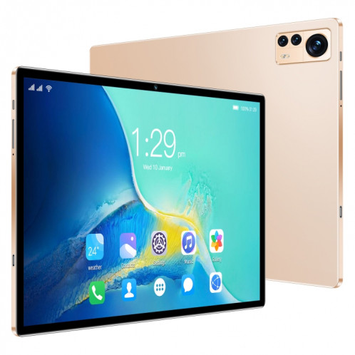 Tablette PC X12 4G LTE, 10,1 pouces, 4 Go + 32 Go, Android 8.1 MTK6750 Octa Core, prend en charge la double carte SIM, WiFi, Bluetooth, GPS (or) SH824J1484-014
