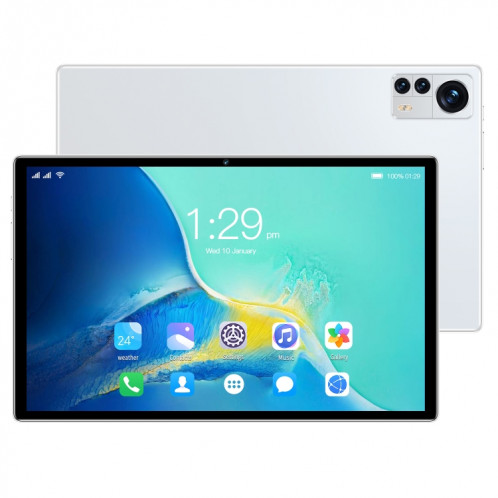 Tablette PC X12 4G LTE, 10,1 pouces, 4 Go + 32 Go, Android 8.1 MTK6750 Octa Core, prise en charge double SIM, WiFi, Bluetooth, GPS (blanc) SH824W869-014