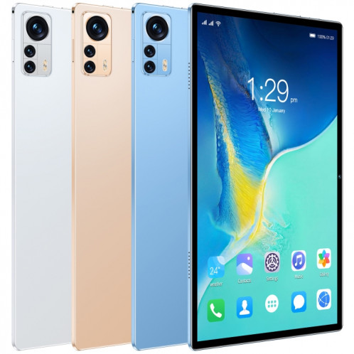 Tablette PC X12 4G LTE, 10,1 pouces, 4 Go + 32 Go, Android 8.1 MTK6750 Octa Core, prise en charge double SIM, WiFi, Bluetooth, GPS (blanc) SH824W869-014