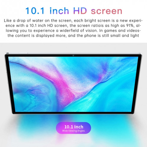Tablette PC X12 4G LTE, 10,1 pouces, 4 Go + 32 Go, Android 8.1 MTK6750 Octa Core, prise en charge double SIM, WiFi, Bluetooth, GPS (blanc) SH824W869-014