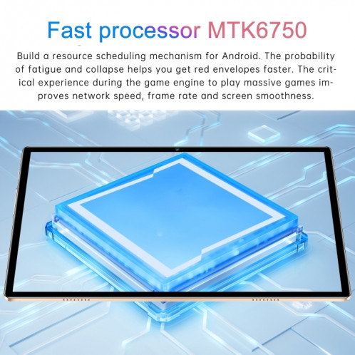 Tablette PC X12 4G LTE, 10,1 pouces, 4 Go + 32 Go, Android 8.1 MTK6750 Octa Core, prise en charge double SIM, WiFi, Bluetooth, GPS (blanc) SH824W869-014