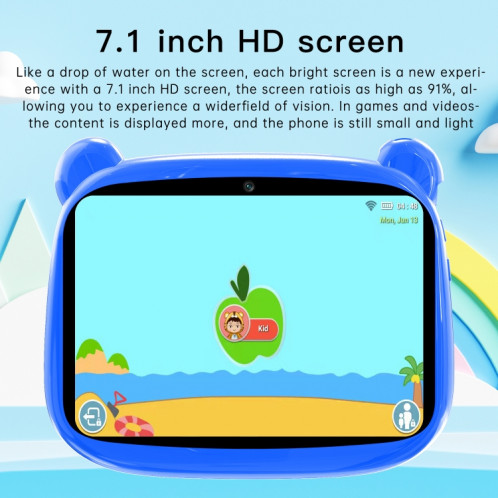 Tablette PC éducative pour enfants Q8C1, 7,0 pouces, 2 Go + 16 Go, Android 5.1 MT6592 Octa Core, prend en charge la carte WiFi / BT / TF (rouge) SH825R1316-013