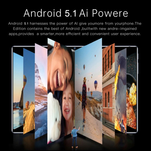 Tablette d'appel téléphonique X101 3G, 10,1 pouces, 2 Go + 16 Go, Android 5.1 MT6592 Octa Core, prise en charge double SIM, WiFi, Bluetooth, GPS (bleu) SH827L1293-015