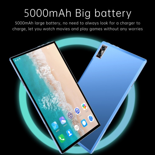 Tablette PC G18 4G LTE, 10,1 pouces, 4 Go + 32 Go, Android 8.1 MTK6750 Octa Core, prise en charge double SIM, WiFi, Bluetooth, GPS (bleu) SH829L1007-014