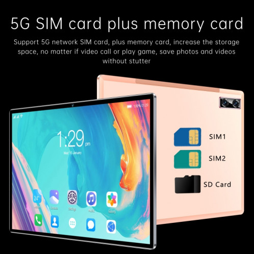 Tablette PC G18 4G LTE, 10,1 pouces, 4 Go + 32 Go, Android 8.1 MTK6750 Octa Core, prise en charge double SIM, WiFi, Bluetooth, GPS (gris) SH829H334-014