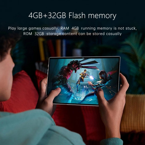 Tablette PC G18 4G LTE, 10,1 pouces, 4 Go + 32 Go, Android 8.1 MTK6750 Octa Core, prise en charge double SIM, WiFi, Bluetooth, GPS (gris) SH829H334-014
