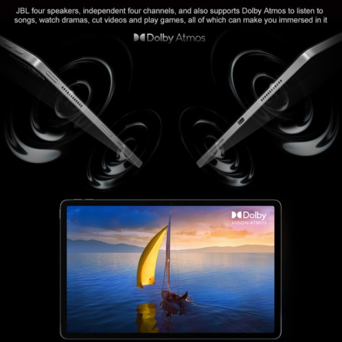 Tablette Wi-Fi Lenovo Pad Pro 2022, 11,2 pouces, 8 Go + 128 Go, Identification faciale, Android 12, Qualcomm Snapdragon 870 Octa Core, prise en charge du Wi-Fi double bande et BT (gris argenté) SL08351514-010