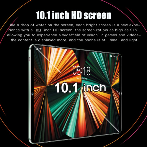 Tablette d'appel téléphonique Pro 11 3G, 10,1 pouces, 1 Go + 16 Go, Android 5.1 MT6592 Octa Core, prise en charge double SIM, WiFi, BT, GPS (blanc) SH883W90-013