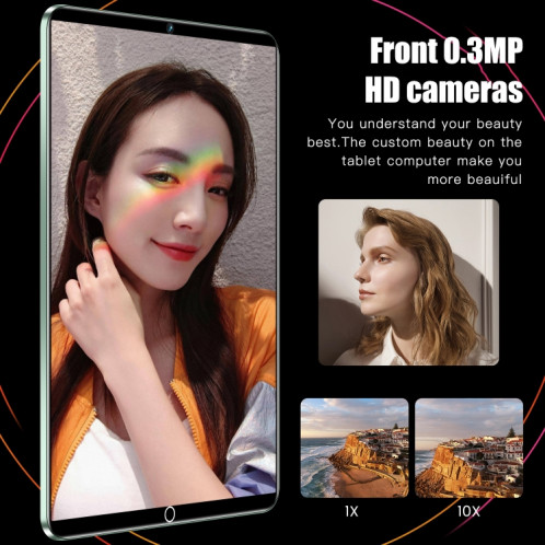 Tablette d'appel téléphonique X6 Pro 3G, 10,1 pouces, 1 Go + 16 Go, Android 5.1 MT6592 Octa Core, prise en charge double SIM, WiFi, BT, GPS (noir) SH885B1429-013