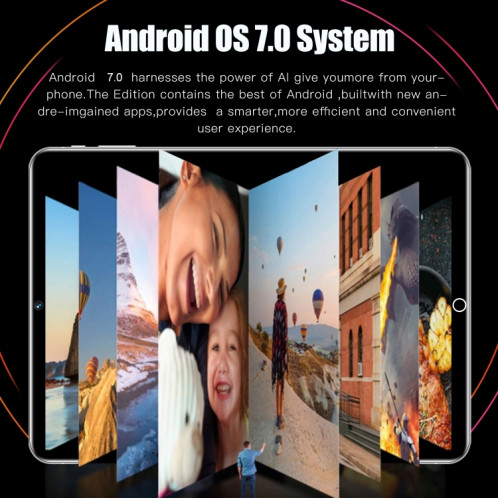 Tablette d'appel téléphonique X6 Pro 3G, 10,1 pouces, 1 Go + 16 Go, Android 5.1 MT6592 Octa Core, prise en charge double SIM, WiFi, BT, GPS (noir) SH885B1429-013