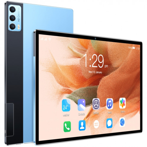 Tablette d'appel téléphonique X11 3G, 10,1 pouces, 1 Go + 16 Go, Android 5.1 MT6592 Octa Core, prise en charge double SIM, WiFi, BT, GPS (bleu) SH886L395-013