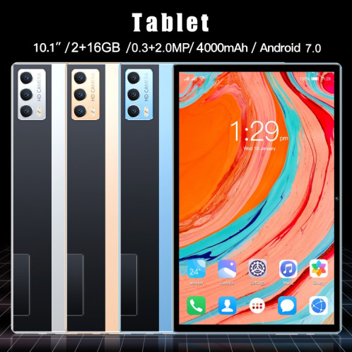 Tablette d'appel téléphonique X11 3G, 10,1 pouces, 1 Go + 16 Go, Android 5.1 MT6592 Octa Core, prise en charge double SIM, WiFi, BT, GPS (bleu) SH886L395-013