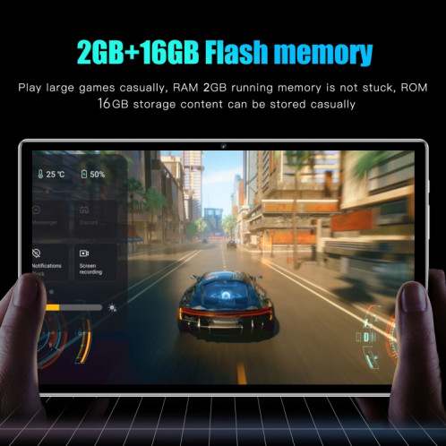 Tablette d'appel téléphonique X11 3G, 10,1 pouces, 1 Go + 16 Go, Android 5.1 MT6592 Octa Core, prise en charge double SIM, WiFi, BT, GPS (gris) SH886H1598-013