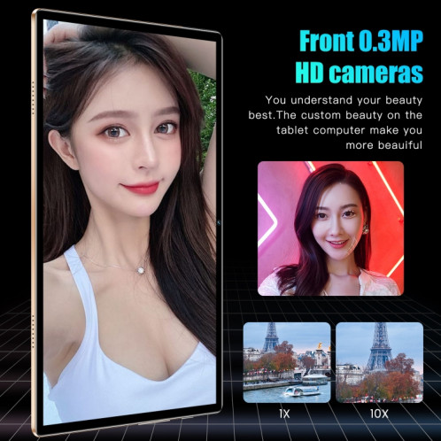 Tablette d'appel téléphonique X11 3G, 10,1 pouces, 1 Go + 16 Go, Android 5.1 MT6592 Octa Core, prise en charge double SIM, WiFi, BT, GPS (or) SH886J73-013
