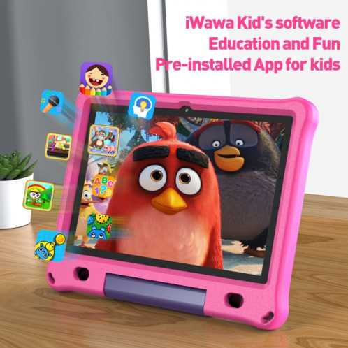 Tablette Pritom B10K pour enfants, 10,1 pouces, 3 Go + 64 Go, Processeur Quad Core Android 12 Allwinner A133, prise en charge WiFi 2.4G / BT 4.0, version globale avec Google Play (vert) SP889G995-09