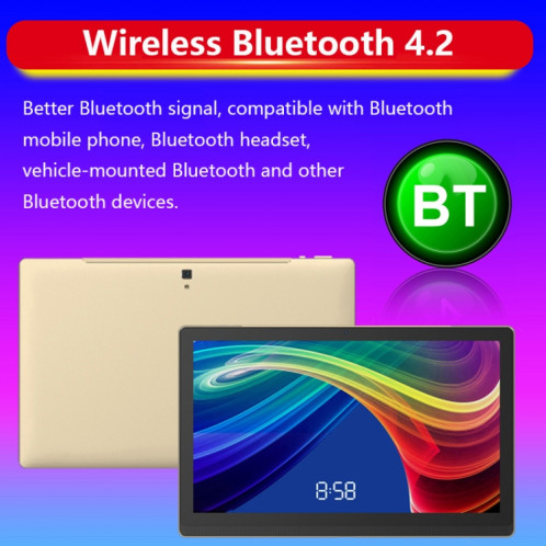 Tablette PC M101 4G LTE, 14,1 pouces, 4 Go + 128 Go, Android 8.1 MTK6797 Deca Core 2,1 GHz, double SIM, prise en charge GPS, OTG, WiFi, BT (bleu) SH891L452-016