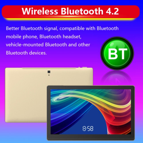 Tablette PC M101 4G LTE, 14,1 pouces, 4 Go + 128 Go, Android 8.1 MTK6797 Deca Core 2.1GHz, Double SIM, Prise en charge GPS, OTG, WiFi, BT (Argent) SH891S440-016