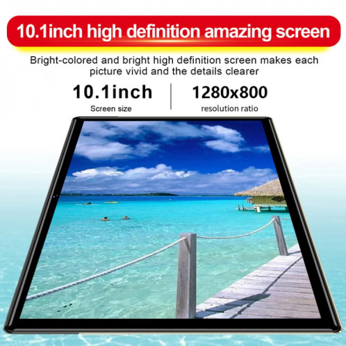 Tablette d'appel téléphonique P60 4G, 10,1 pouces, 4 Go + 64 Go, Android 8.0 MTK6797 Deca Core 2,1 GHz, double SIM, prise en charge GPS, OTG, WiFi, BT (blanc) SH892W116-015