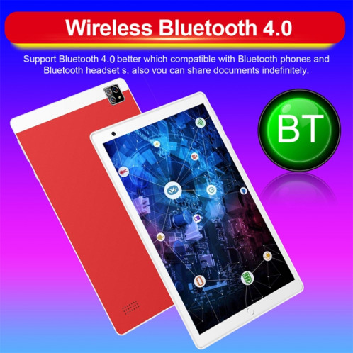 Tablette d'appel téléphonique M801 3G, 8,0 pouces, 1 Go + 16 Go, Android 5.1 MTK6592 Octa Core 1,6 GHz, double SIM, prise en charge GPS, OTG, WiFi, BT (rouge) SH894R1937-015