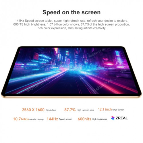 Honor Pad V8 Pro ROD-W09 Wi-Fi, 12,1 pouces, 8 Go + 256 Go, MagicOS 7.0 Dimensity 8100 Octa Core, 8 haut-parleurs 10050 mAh grande batterie, ne prend pas en charge Google (Orange) SH906E680-012