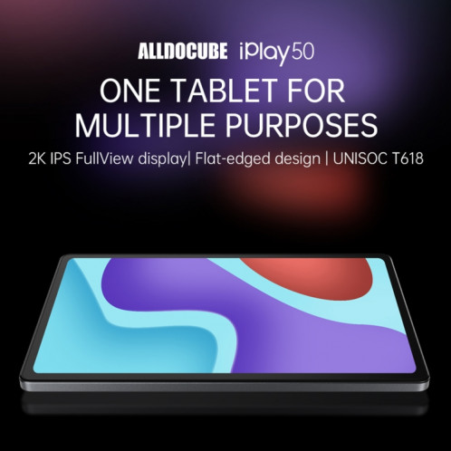 Tablette ALLDOCUBE iPlay 50 4G LTE, 10,4 pouces, 6 Go + 128 Go, Android 12 UNISOC T618 Octa Core 2,0 GHz, prend en charge GPS et BT et WiFi double bande et double SIM (gris) SA929H1182-013