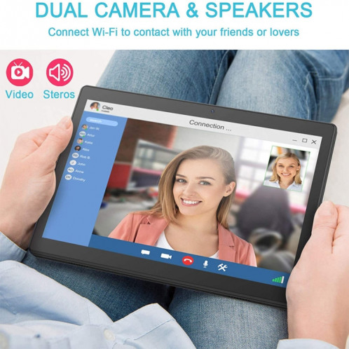 Tablette PC BDF P60 4G LTE, 10,36 pouces, 8 Go + 128 Go, Android 11.0 MTK6762 Octa Core, prise en charge double SIM et Bluetooth et WiFi, (bleu) SB965L1566-010