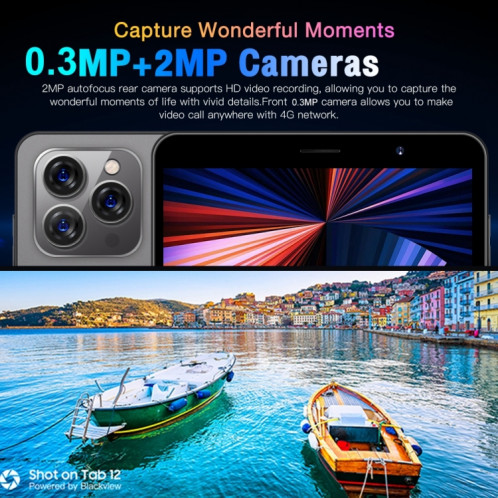 Tablette d'appel téléphonique Tab14 / P14, 1 Go + 16 Go, écran de 8,0 pouces, Identification faciale, Android 5.0 MTK6582 Quad Core, Réseau : 3G, GPS, OTG (Bleu) SH968L176-016
