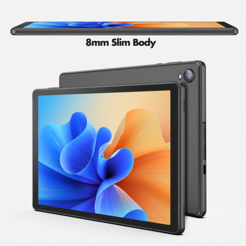 D10A Tablette PC 10,1 pouces, 2 Go + 32 Go, Processeur quadricœur Android 12 Allwinner A133, prise en charge WiFi 6/Bluetooth, version globale avec Google Play, prise US (gris) SH981H1444-011