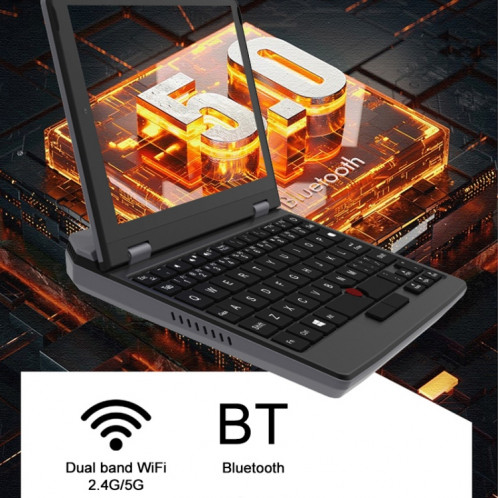 7-X133 Ordinateur portable de poche 7,0 pouces, 12 Go + 1 To, Windows 10 Intel Celeron J4105 Quad Core jusqu'à 2,3 GHz, prend en charge le Wi-Fi double bande et la carte BT et TF SH0982380-015