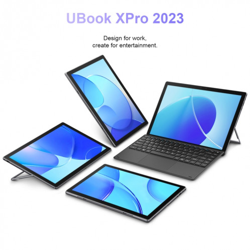Tablette PC CHUWI UBook XPro, 13 pouces, 8 Go + 256 Go, Processeur Windows 10 Intel Core i7 jusqu'à 3,6 GHz, prise en charge de la carte TF et WiFi double bande et BT, sans clavier (noir + gris) SC09881556-016