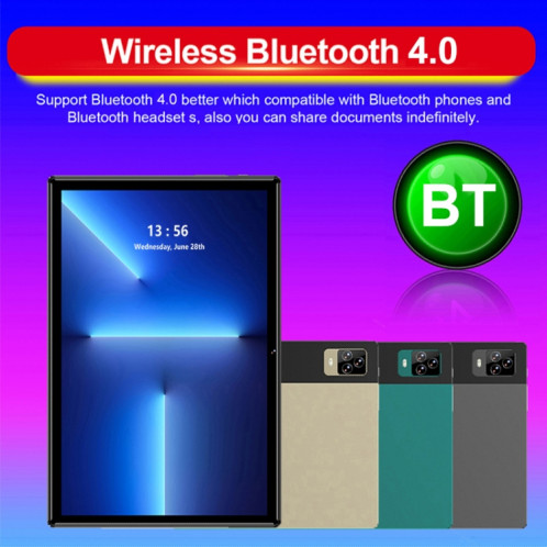 P70 4G Appel téléphonique Tablette PC, 10,1 pouces, 4 Go + 64 Go, Android 8.0 MTK6750 Octa Core 1,8 GHz, prise en charge double SIM, WiFi, Bluetooth, GPS (gris) SH991H489-014