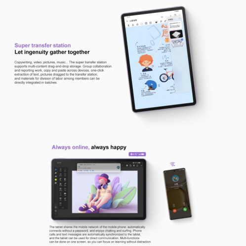 HUAWEI MatePad 11 pouces 2023 WIFI DBR-W00 8 Go + 128 Go, HarmonyOS 3.1 Qualcomm Snapdragon 865 Octa Core jusqu'à 2,84 GHz, ne prend pas en charge Google Play (violet) SH998P1028-08