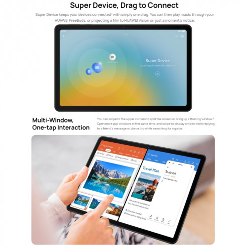 HUAWEI MatePad SE, 10,4 pouces, 6 Go + 128 Go, HarmonyOS 3 Qualcomm Snapdragon 680 Octa Core, prend en charge le double WiFi/BT, réseau : 4G, ne prend pas en charge Google Play (noir) SH999B1885-012